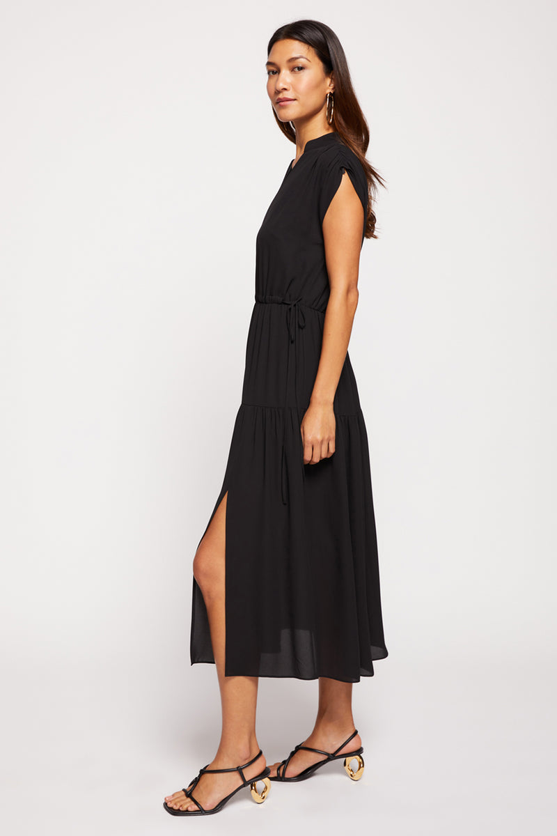 Tora Dress in Black-full side view