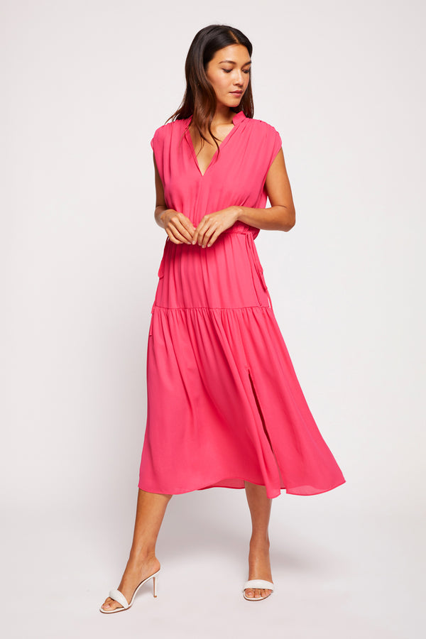 Tora Dress in Fuchsia -front full dress