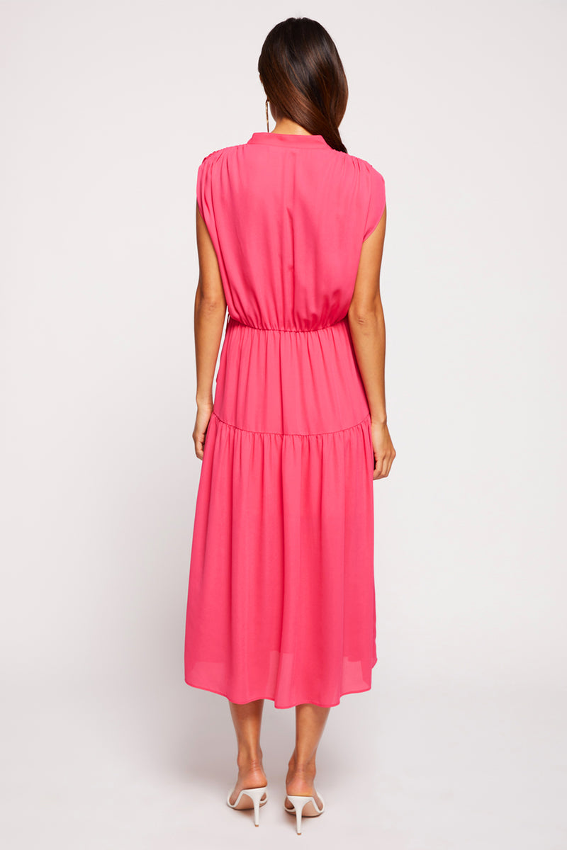 Tora Dress in Fuchsia-back full view