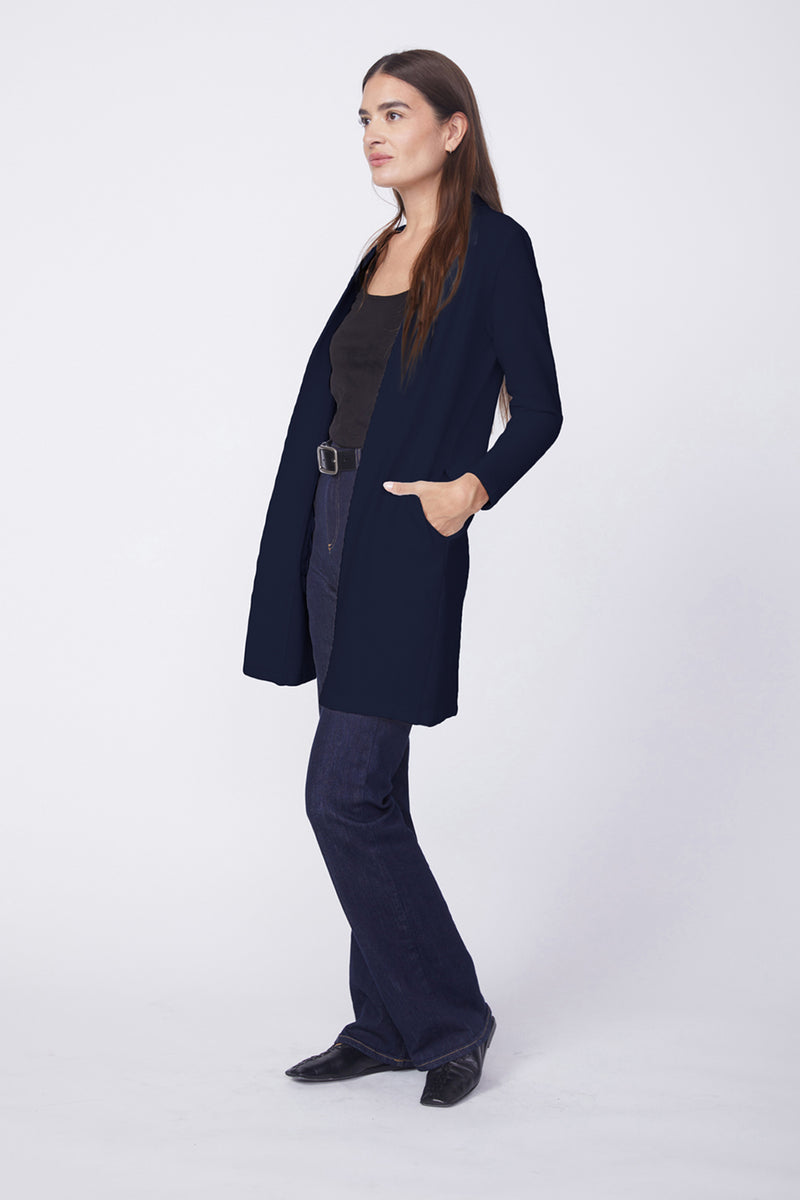 Stateside Horizontal Rib Duster in New Navy