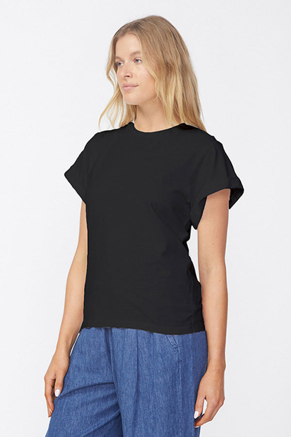 Cloud Jersey Oversized T-Shirt in Black-side