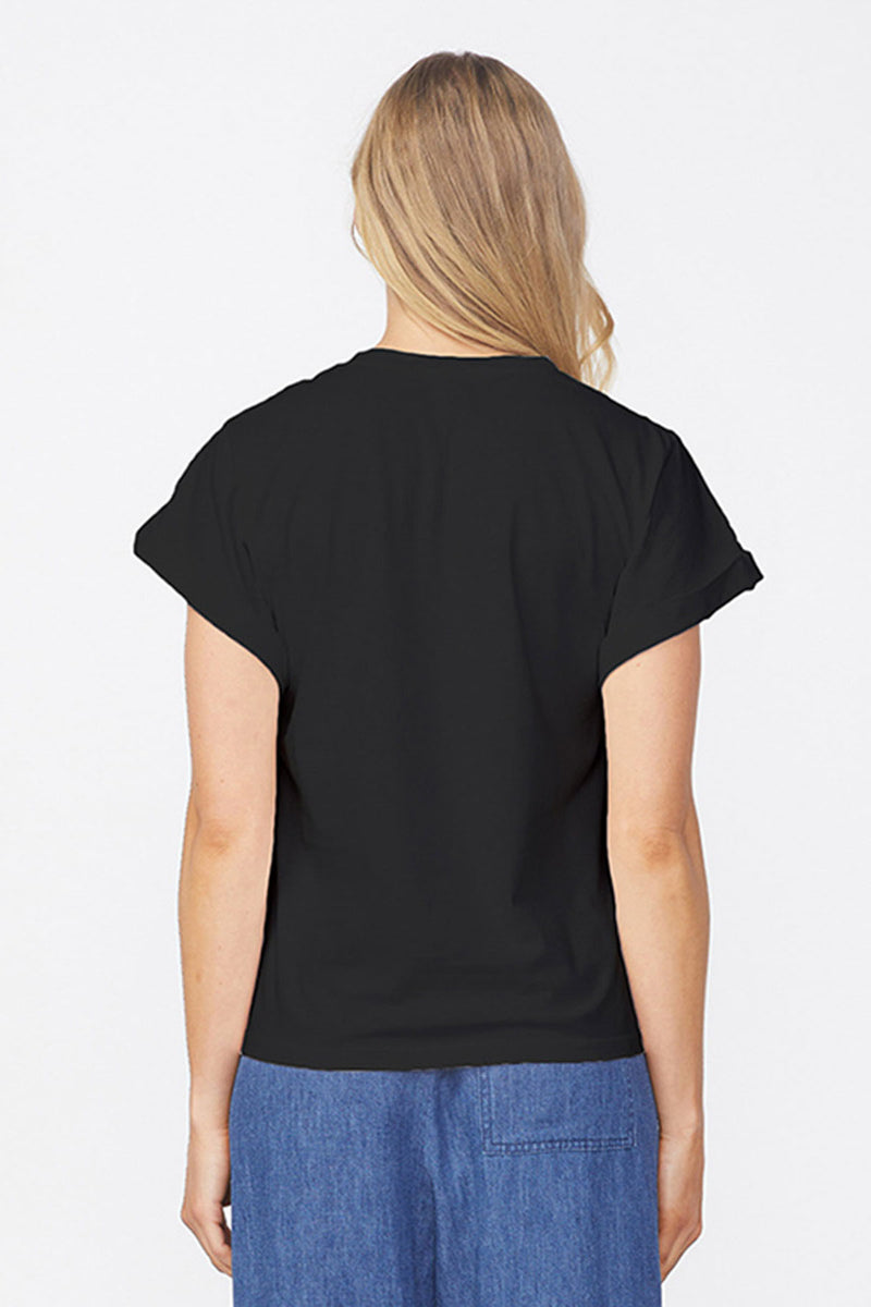 Cloud Jersey Oversized T-Shirt in Black-back