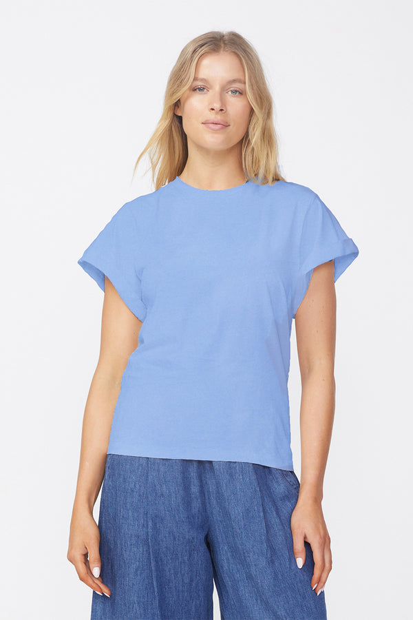 Stateside Cloud Jersey Oversized T-Shirt in Sea