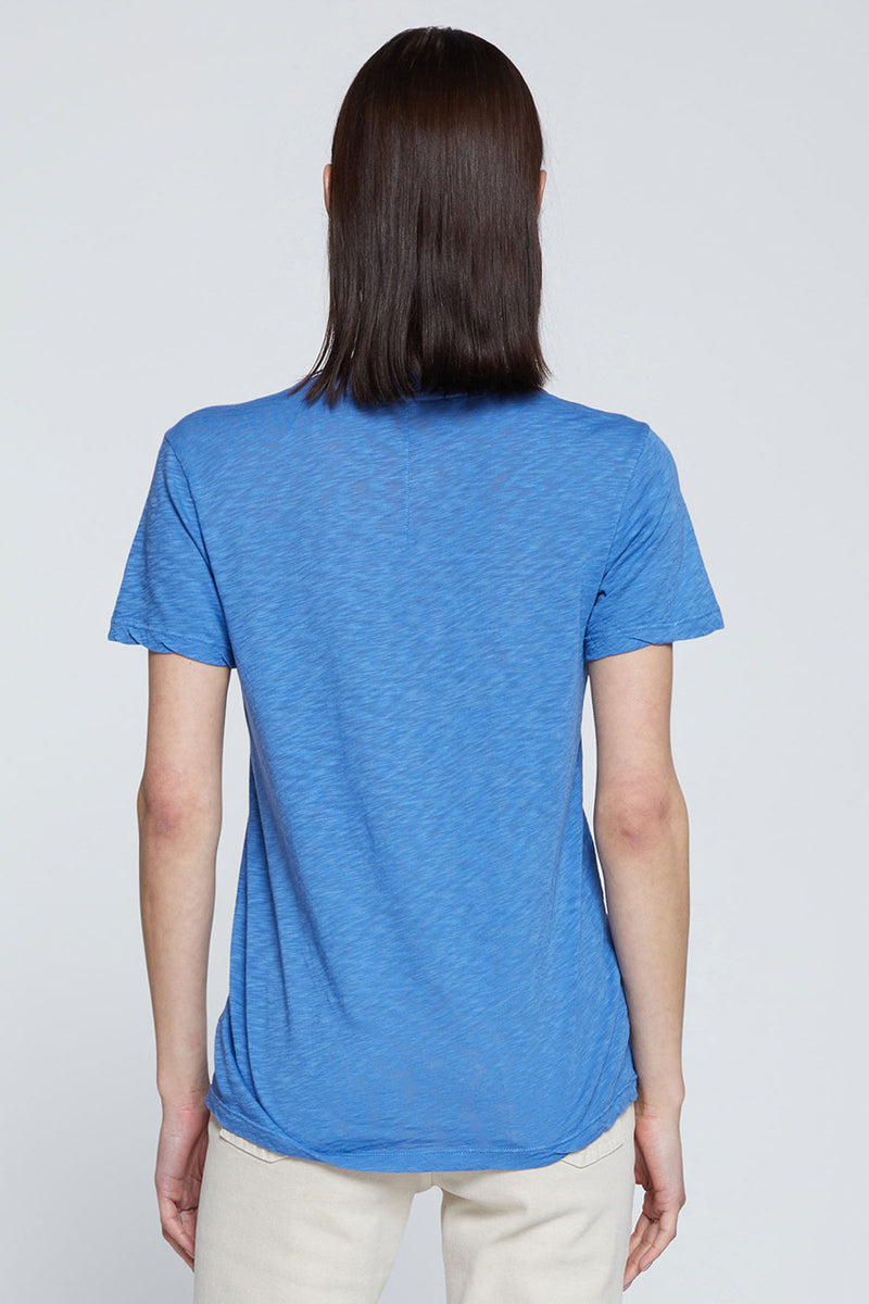 back view of short sleeved top