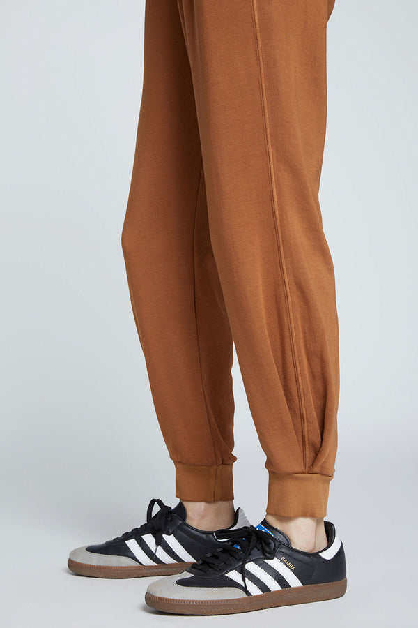 Stateside Softest Fleece Pleated Hem Jogger-close up on side seam details