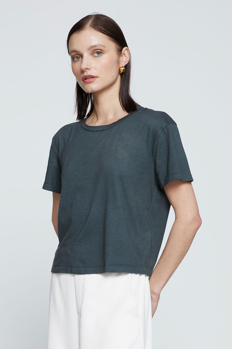 Stateside Cloud Jersey Short Sleeve Crew in Verde