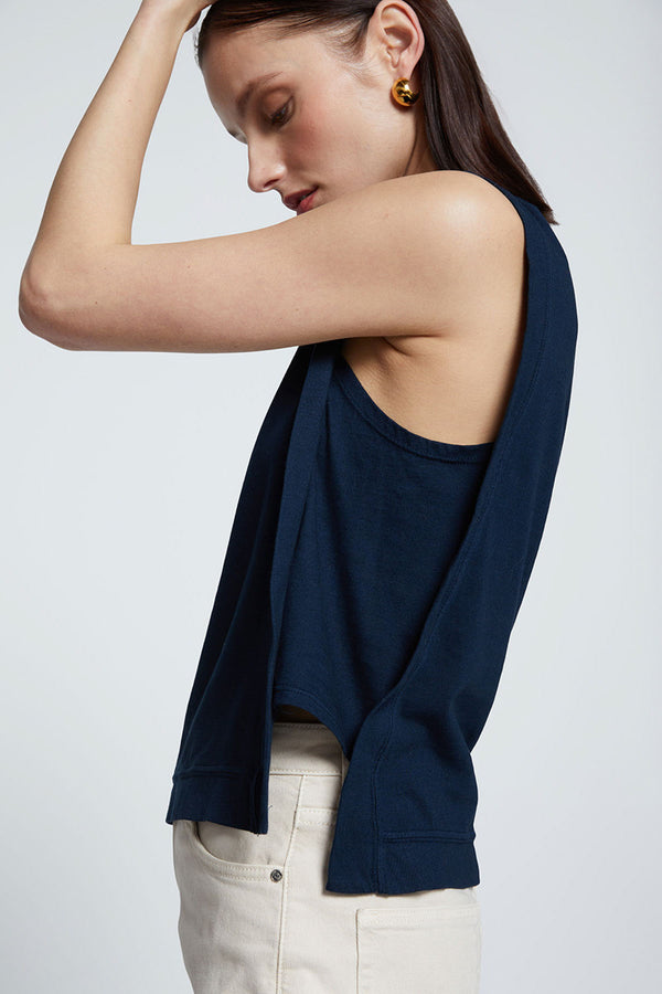 side slit with a muscle tee side view