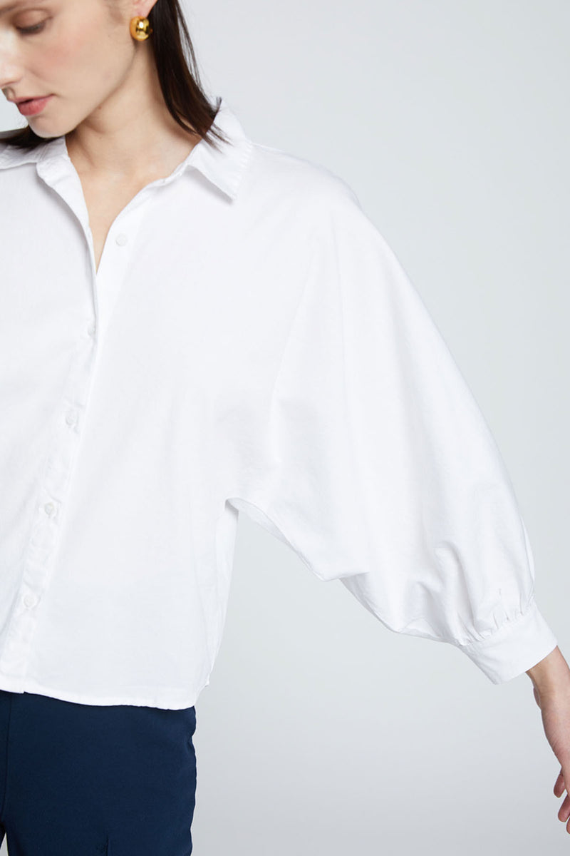 Stateside Sandman Poplin Dolman Puff Sleeve Shirt-sleeve is spread out 