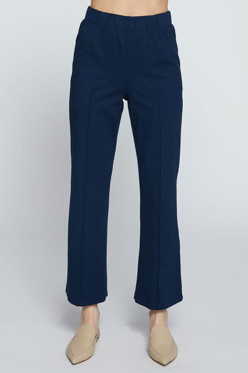 Stateside Ponte Cropped Kick Flare Pant-close up front