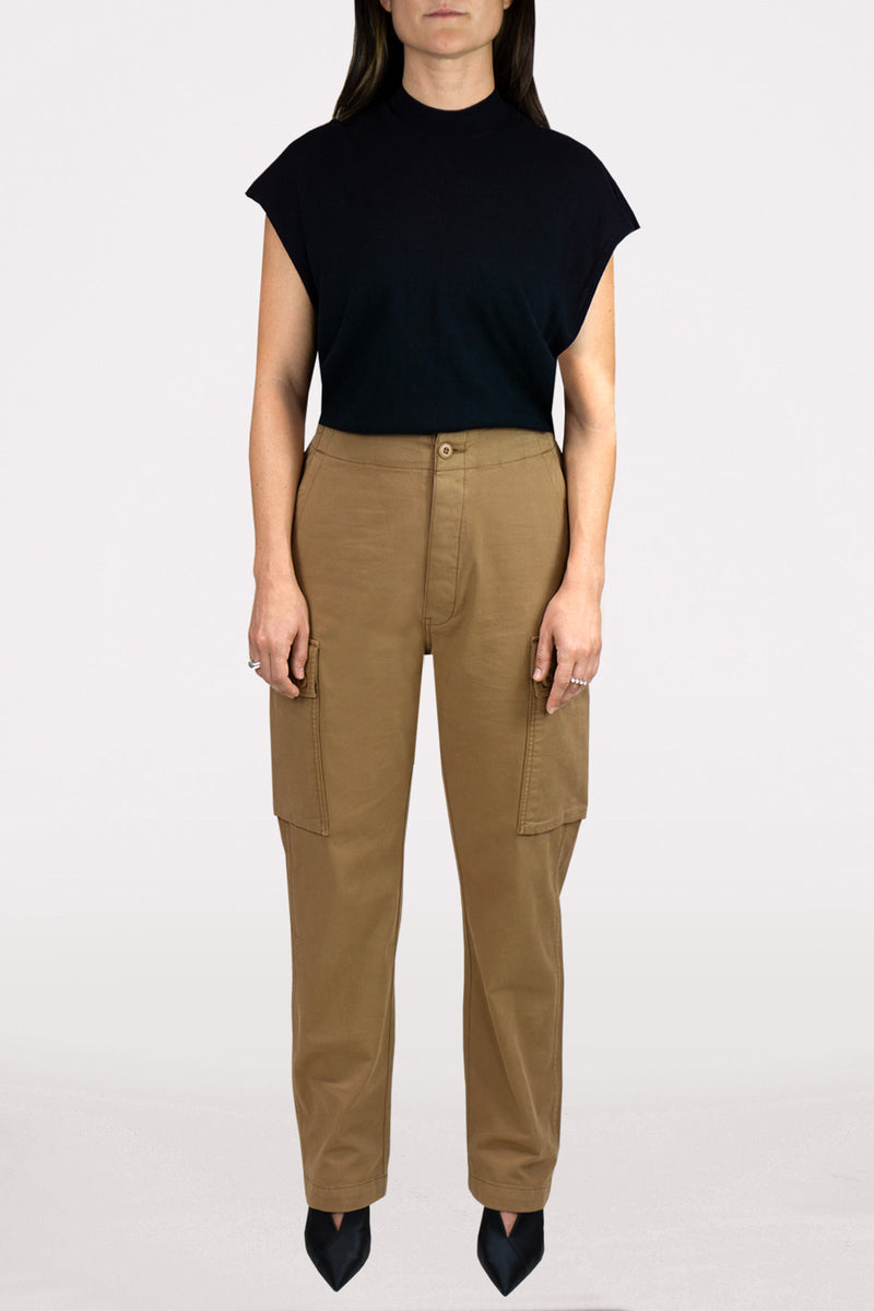 DSLTD Women's Cargo Pant in Ermine-full view front