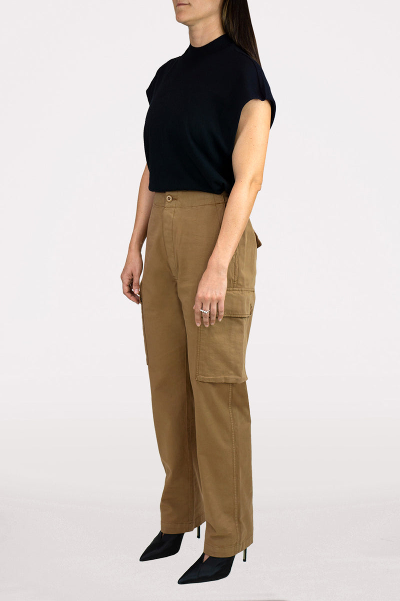 DSLTD Women's Cargo Pant in Ermine-full view side