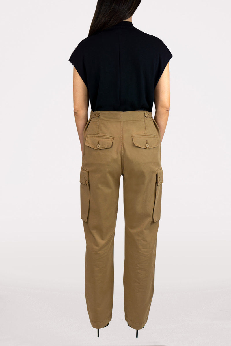 DSLTD Women's Cargo Pant in Ermine-full view back