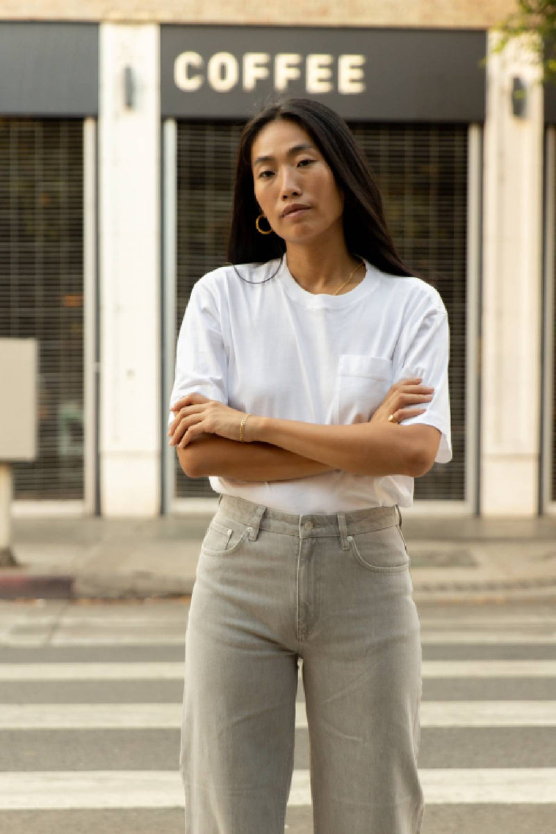 DSTLD Women's Relaxed Tee in White