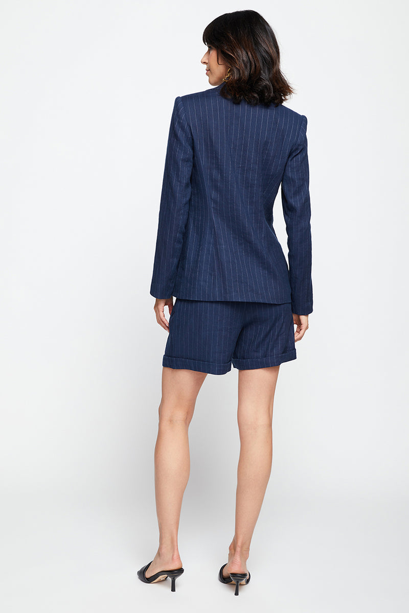 Bailey 44 Moon Pinstripe Jacket In Midnight - back