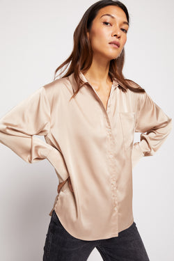 Bailey 44 Norea Blouse in Champagne - front 3/4 view