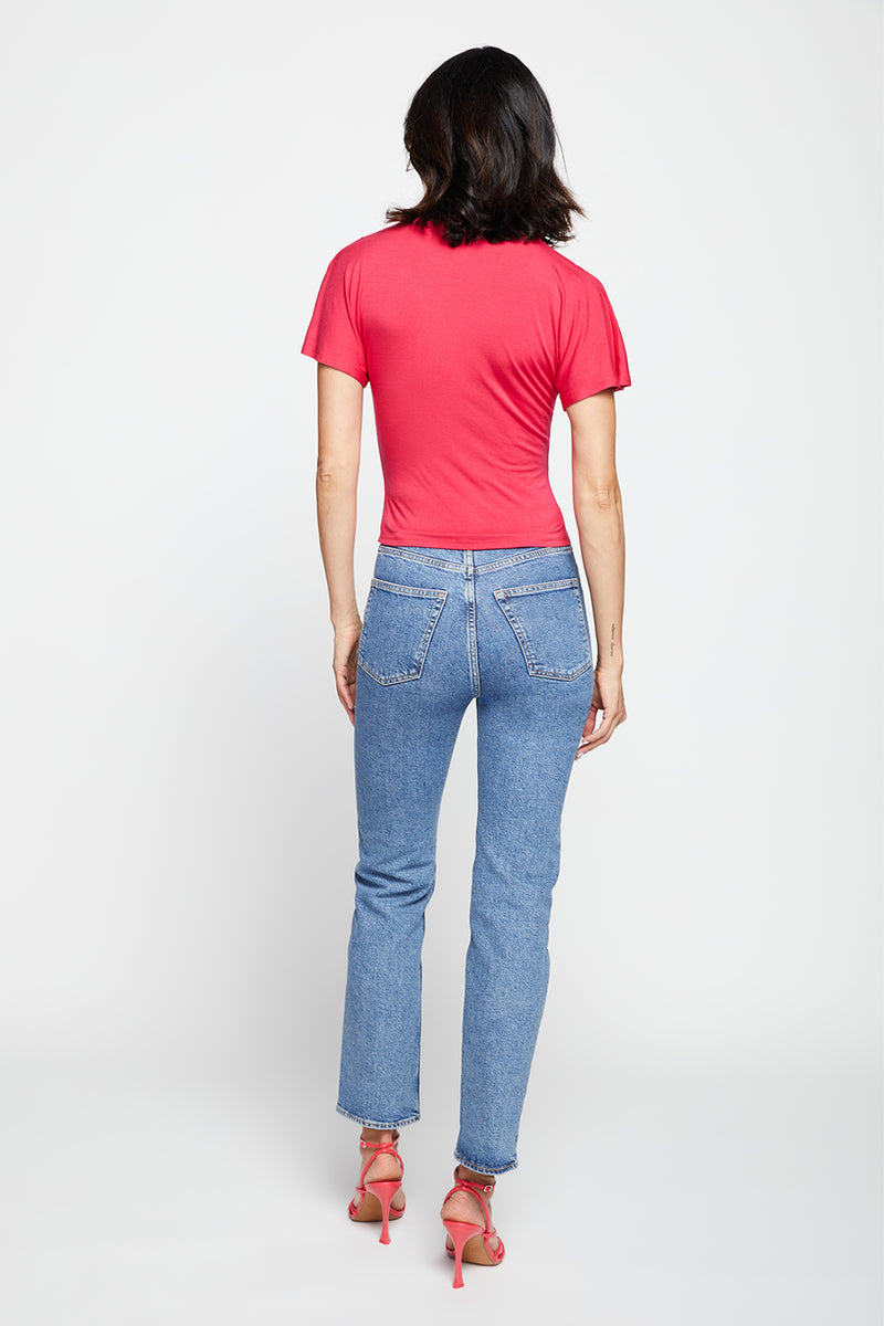 Claudia Top In Campari-back