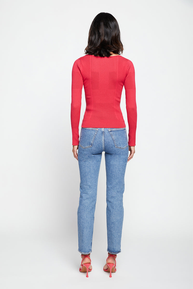 Bailey 44 Gro Sweater Top In Campari-back 