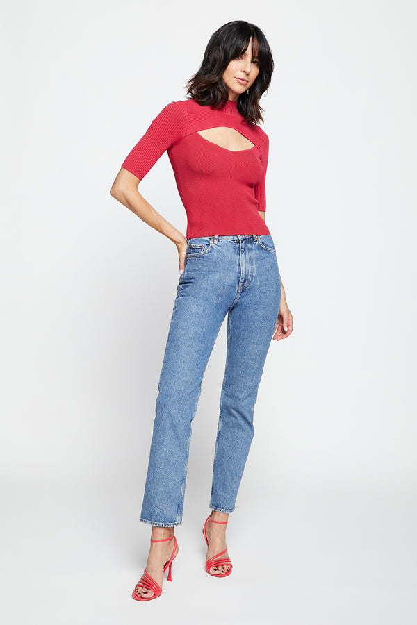 Bailey 44 Rebecca Sweater Top In Campari- front