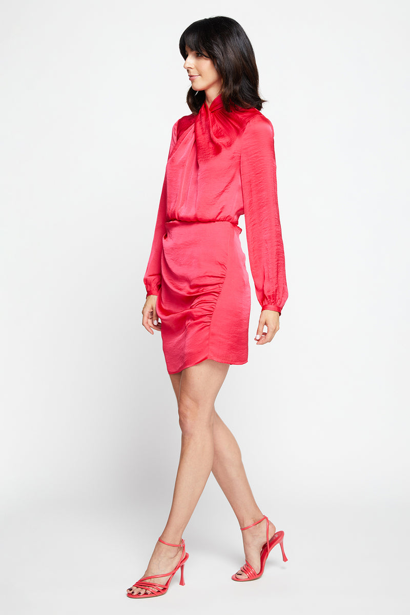 Cobie Dress In Campari-side