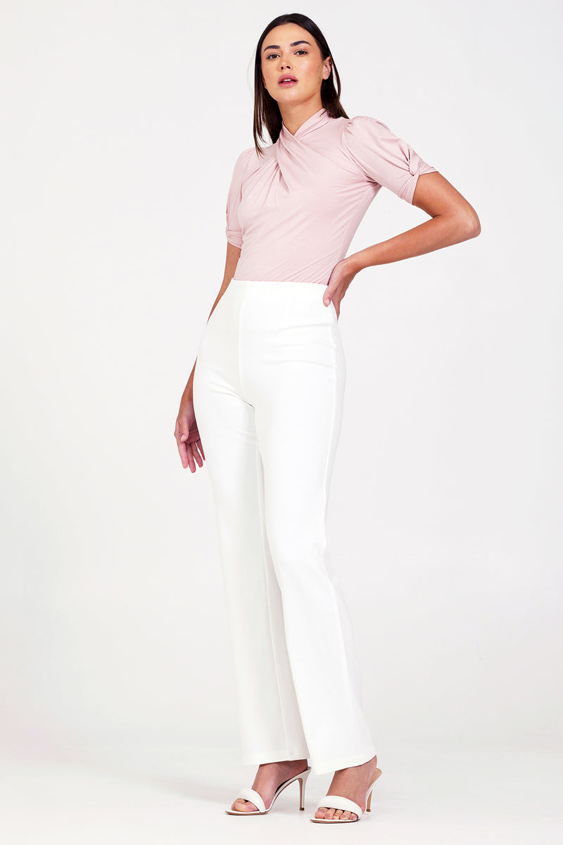 Bailey 44 Sabila Ponte Pant in Ivory-full view side