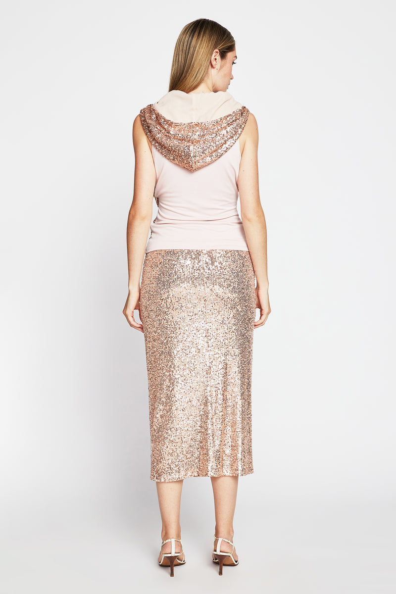 Bailey 44 Niva Sequin Skirt in Gold-back