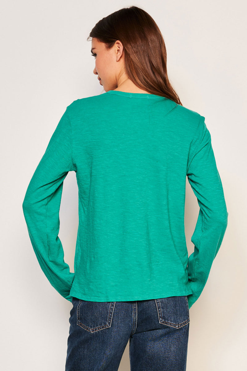 Sundry Long Sleeve Crew in Maldives Green