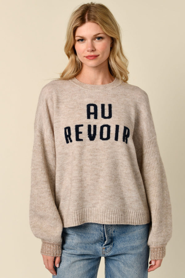 Sundry Au Revoir Insarsia Sweater in Oyster