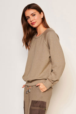 Sundry Raglan Sweatshirt in Fern