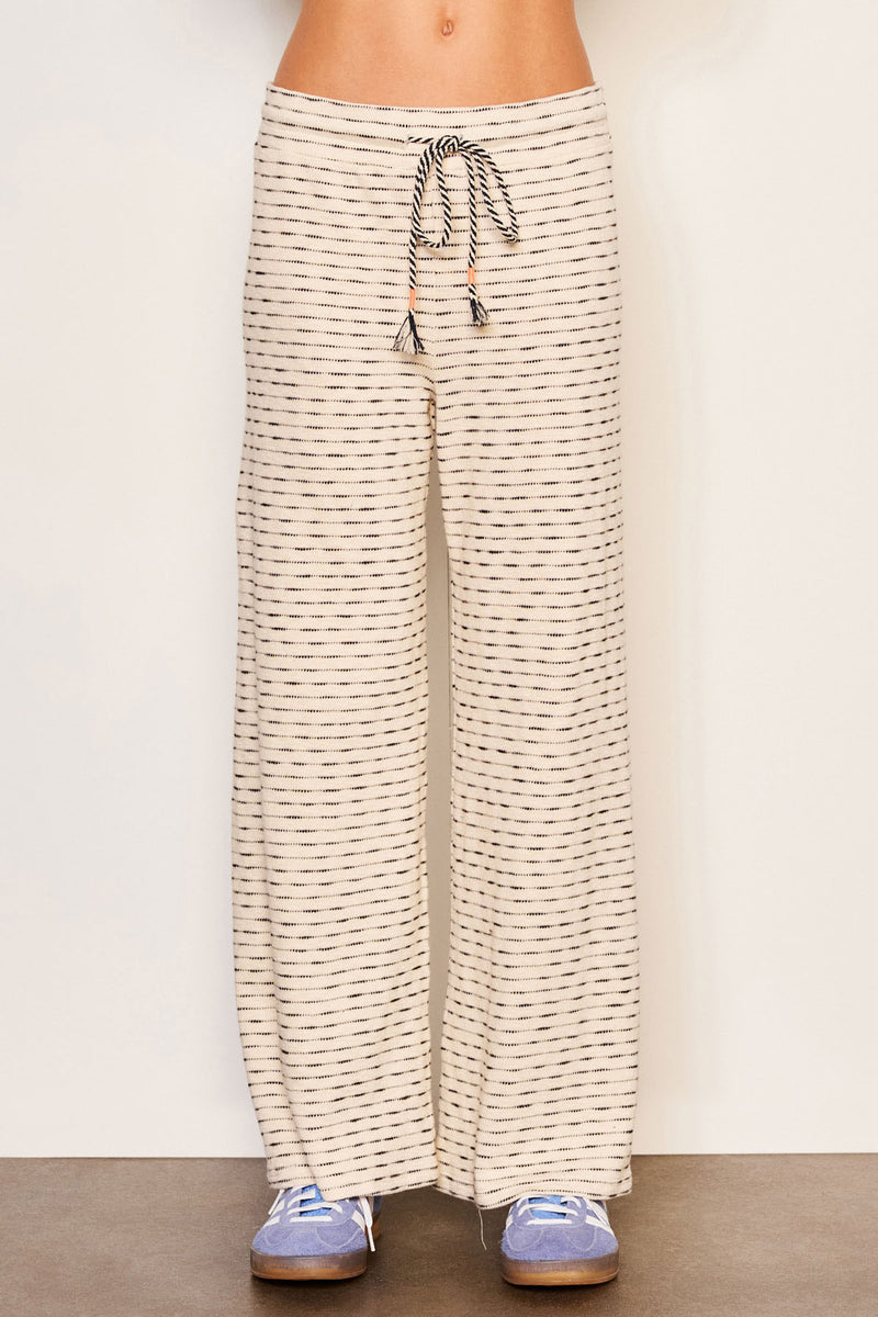 Sundry Lounge Wide Leg Pant in Oyster