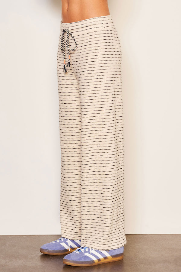 Sundry Lounge Wide Leg Pant in Oyster