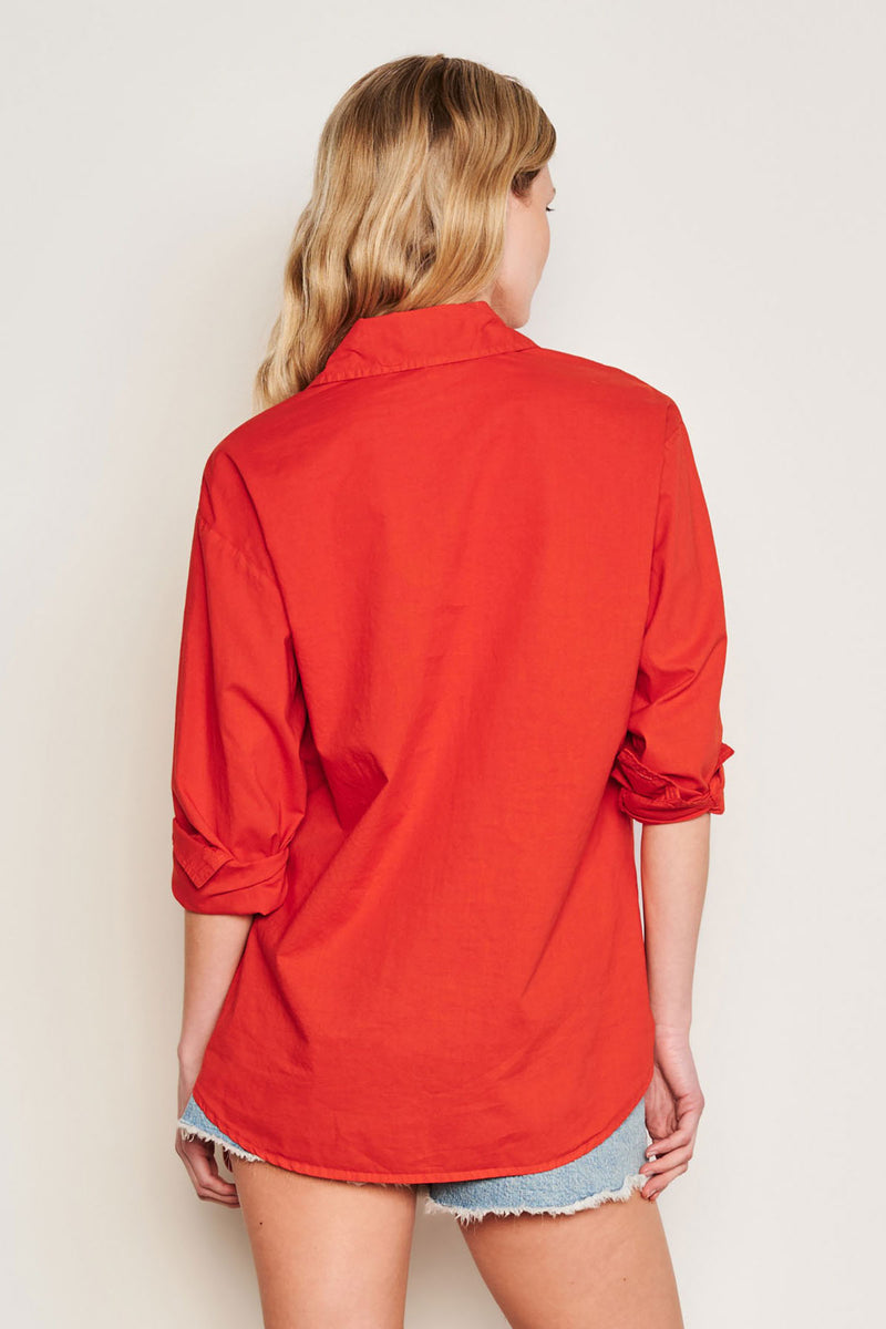  Sundry Classic Shirt in Burnt Red-back 