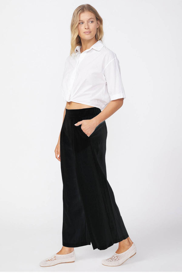 Stateside Linen Cropped Pull-On Trouser-side