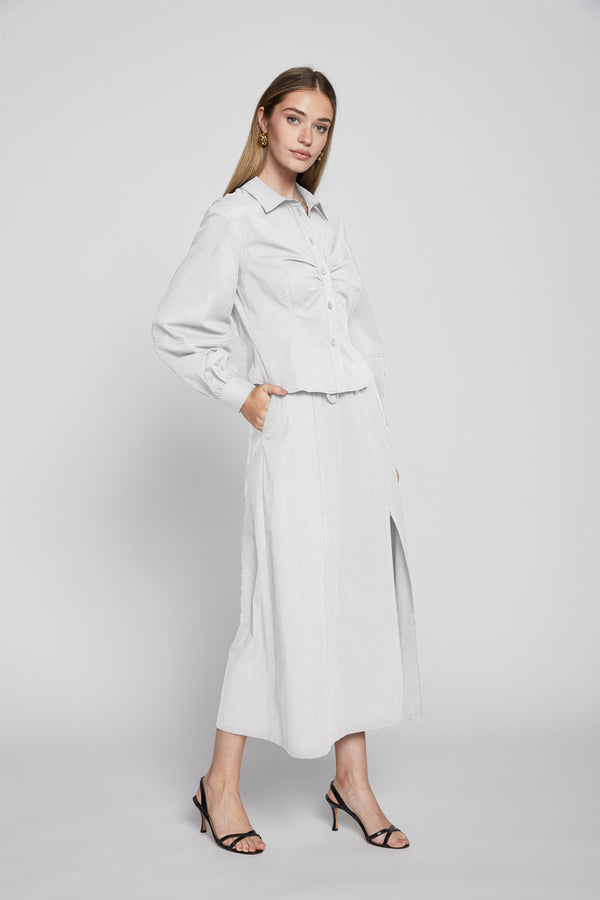 Bailey 44 Westley Poplin Top in White-side