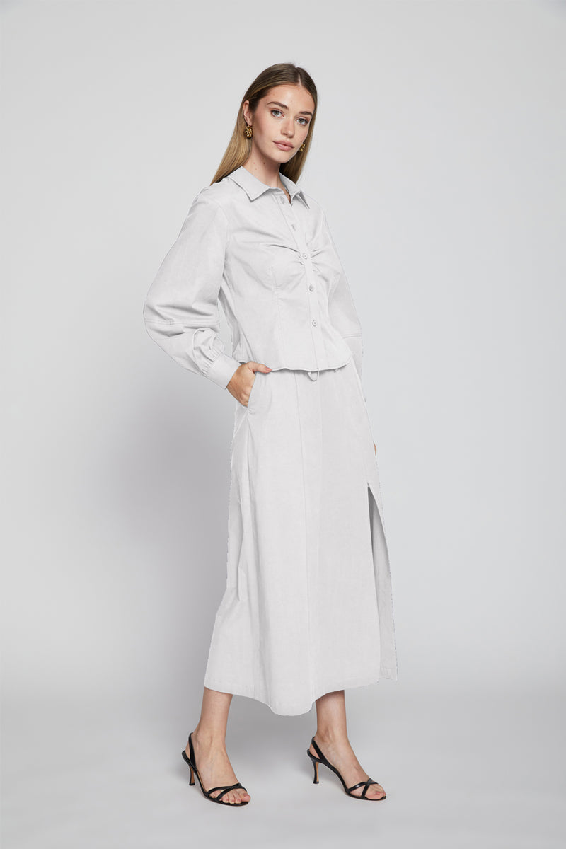 Bailey 44 Westley Poplin Top in White-side