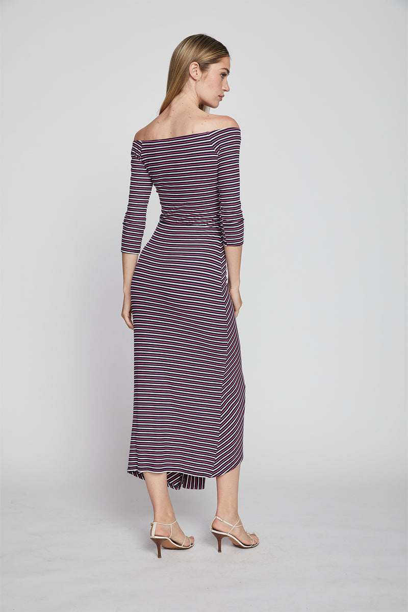 Bailey 44 Chrissie Stripe Skirt in Deep Sea Stripe-back view