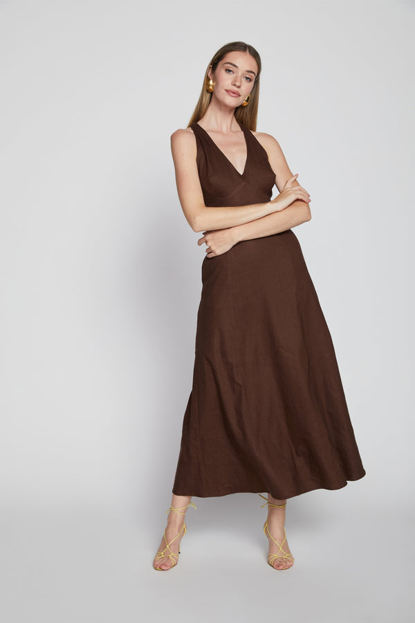 Bailey 44 Lilleth Linen Dress in Cacao