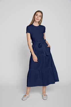 Bailey 44 Frankie Poplin Dress in Deep Sea-front full view