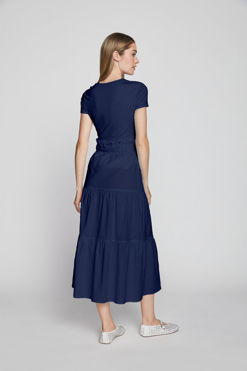 Bailey 44 Frankie Poplin Dress in Deep Sea-back view