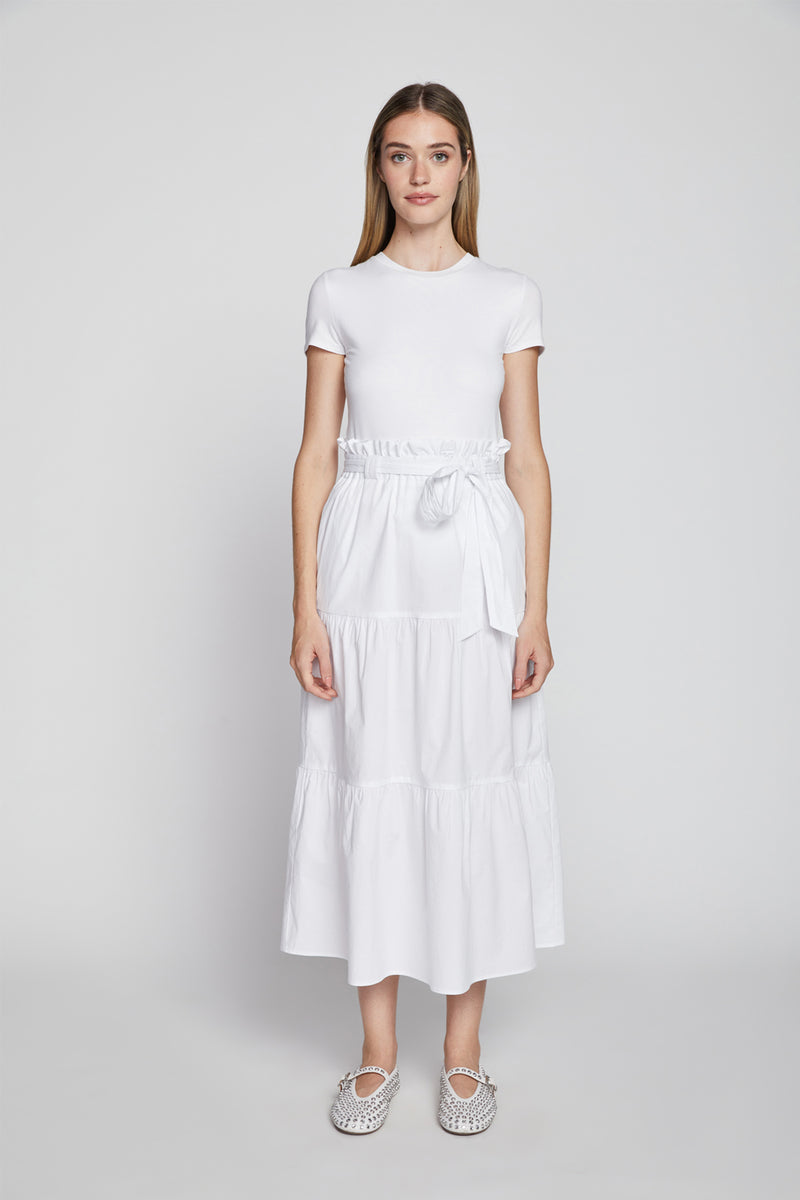 Bailey 44 Frankie Poplin Dress in White-front view