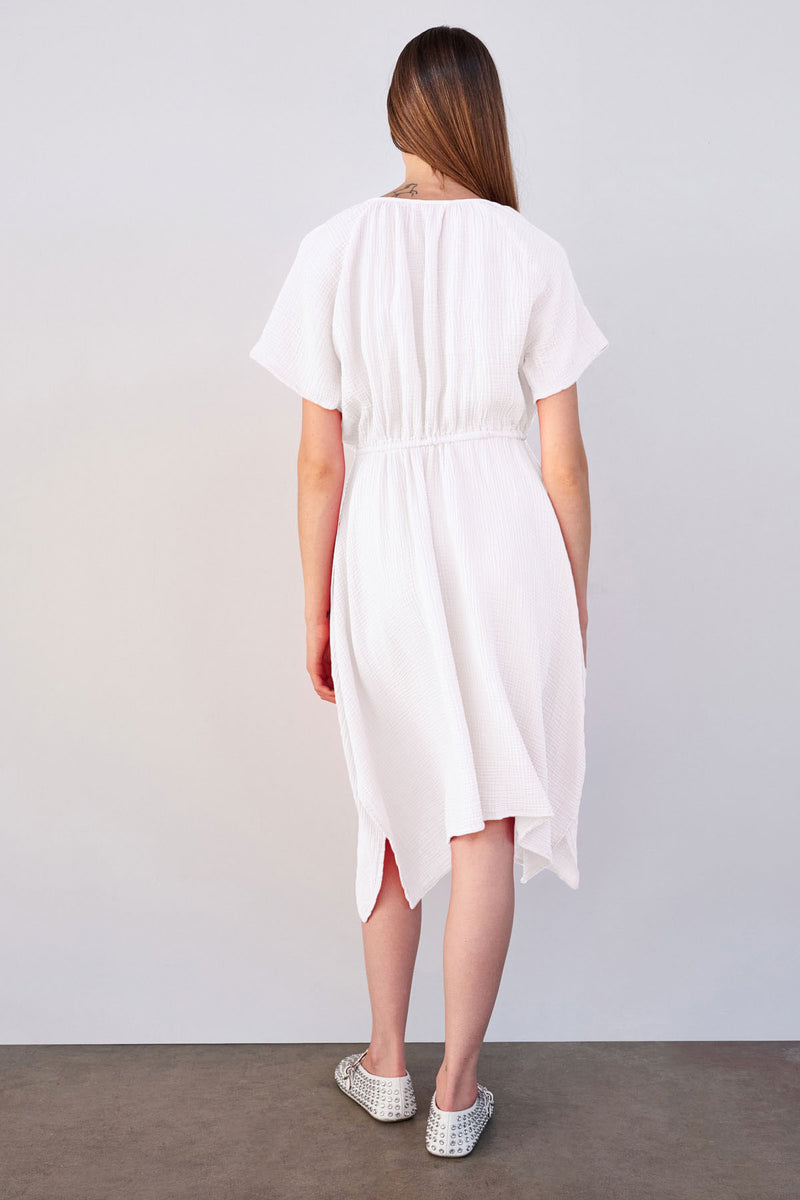 Sundry Handkerchief Hem Maxi in White