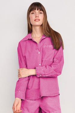 Sundry Voile Button Down in Pigment Magenta