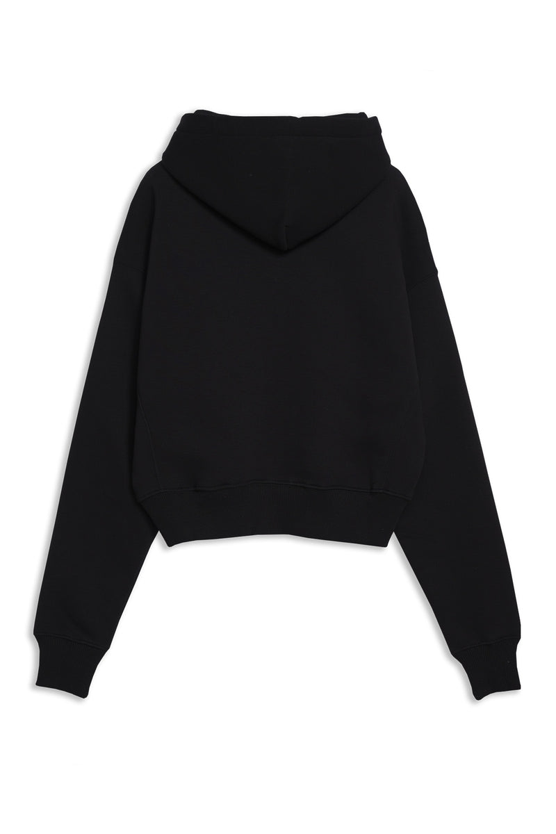 DSTLD Women's Cropped Hoodie in Black