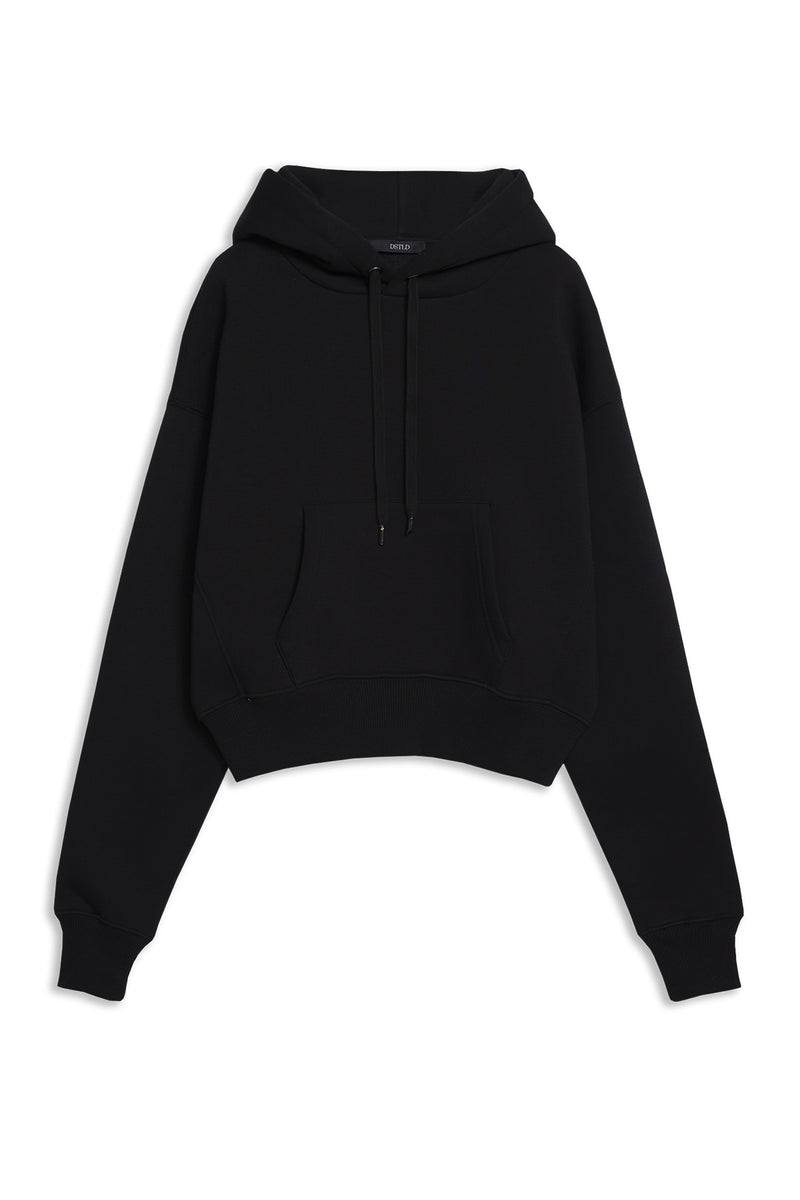 DSTLD Women's Cropped Hoodie in Black