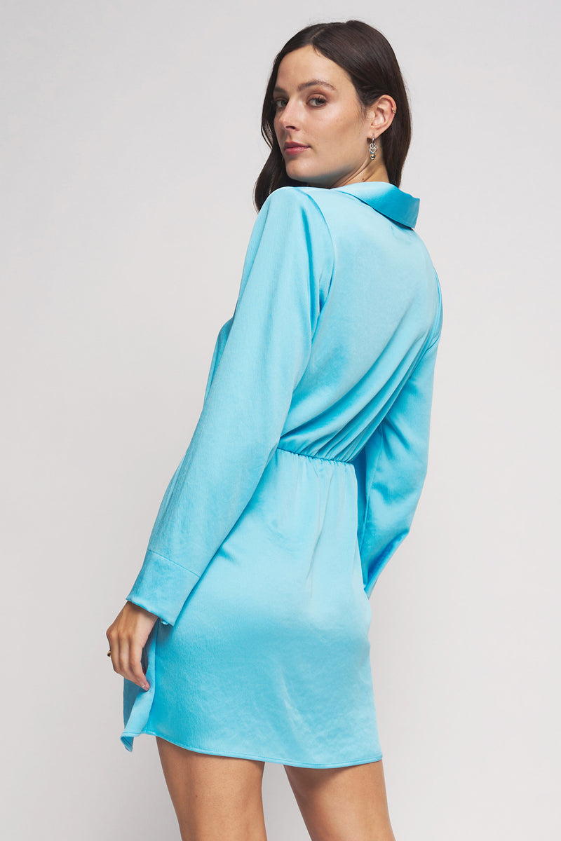 Bailey 44 Shahina Sarong Dress in Aqua - back