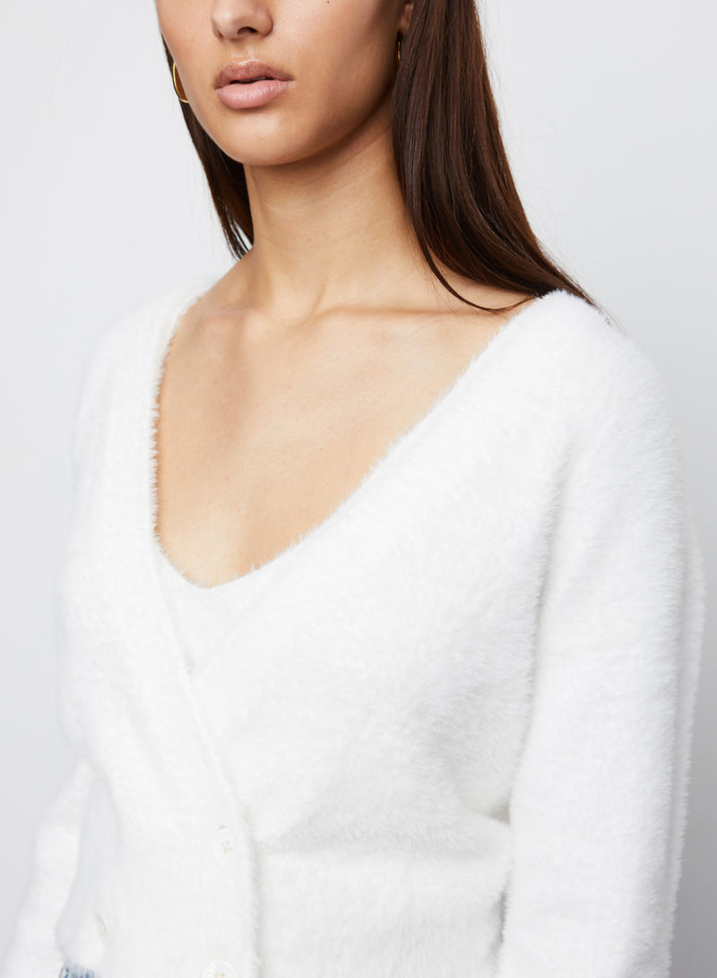 Molly Double Breasted Cardigan in Crème -  Bailey/44.