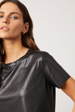 Haven Vegan Leather Top - half front