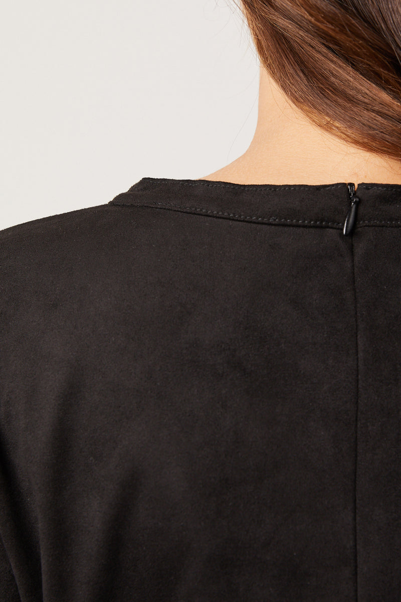 Haven Vegan Suede Top - back zip detail