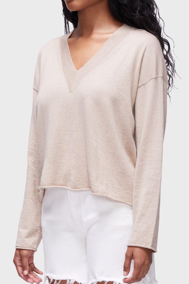 DSTLD Women's Daily V in Desert Sand - Front Side